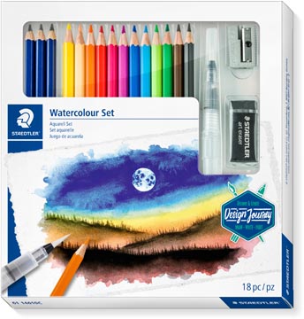 [114610C] Staedtler Watercolour Set, Set Van 18 Stuks