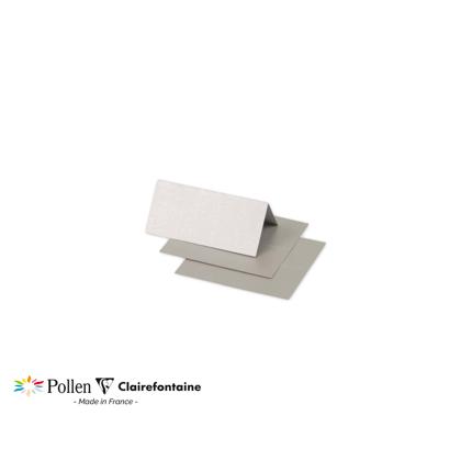 [75075C] pollen pak 25 gevouwen tafelnaambordjes 210g 85x80 - zilver*