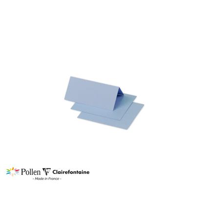 [75039C] Pollen pak 25 gevouwen tafelnaambordjes 210g 85x80 - Lavendelblauw