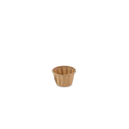 [50520] Bakje papier (FSC®) rond bruin 0.5oz / 15ml  ø 35,5 x h21mm