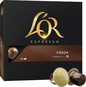 [86725] Douwe Egberts Koffiecapsules L'Or Intensity 9, Forza, Pak Van 20 Capsules