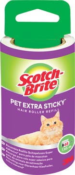 [RS481RF] Scotch Brite pluizenkleefroller navulling, extra klevend voor dierenhaar, 48 vellen