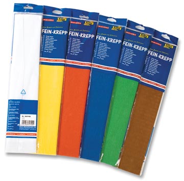 [82209] Folia Crêpepapier Pak Van 10 Stuks In Geassorteerde Kleuren: Wit, Geel, Licht Oranje, Lichtblauw, Blau...