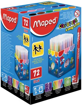 [845000M] Maped Viltstift Color'Peps 72 Stiften In Een Kartonnen Doos (Classpack)