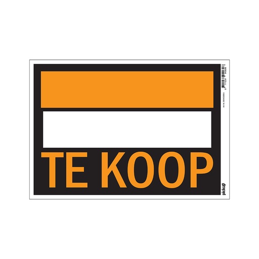 [3604252011] affiche te koop - 230x330 mm kunststof