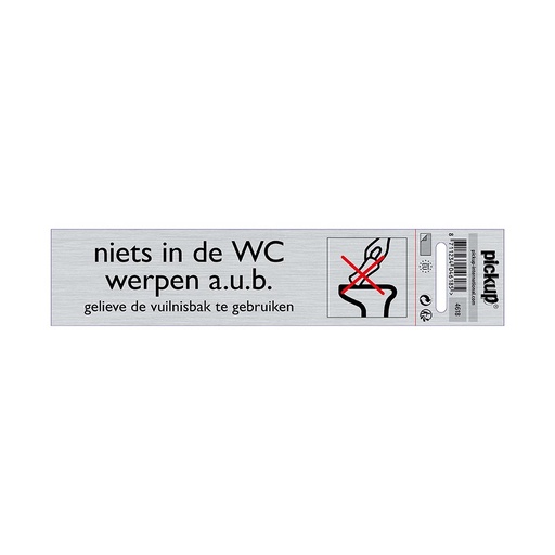[4818] bord alulook bellen - 80x80 mm zelfklevend