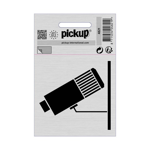 [4821] bord alulook camerabewaking - 80x80 mm zelfklevend