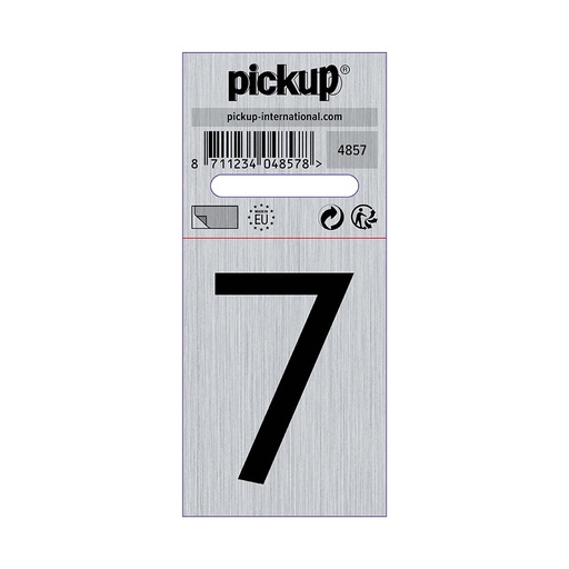 [4857] bord alulook cijfer 7 - 44x60 mm zelfklevend