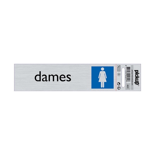 [4601] bord alulook dames - 165x44 mm zelfklevend