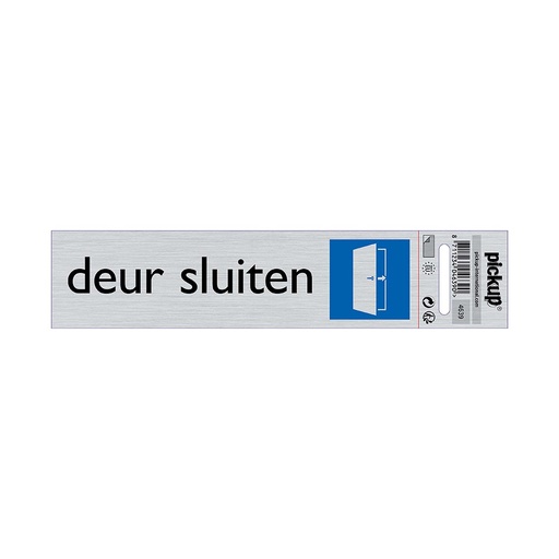 [4639] bord alulook deur sluiten - 165x44 mm zelfklevend