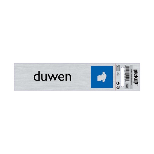 [4604] Bord alulook duwen liggend - 165x44 mm zelfklevend