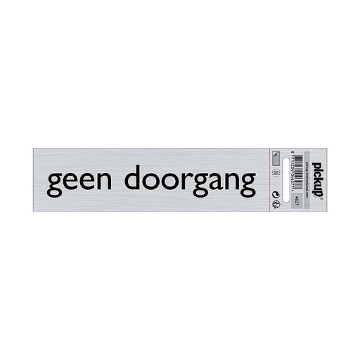 [4627] bord alulook geen doorgang - 165x44 mm zelfklevend
