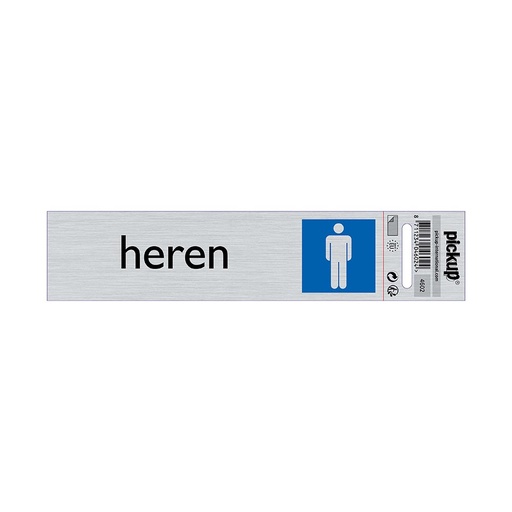 [4602] bord alulook heren - 165x44 mm zelfklevend
