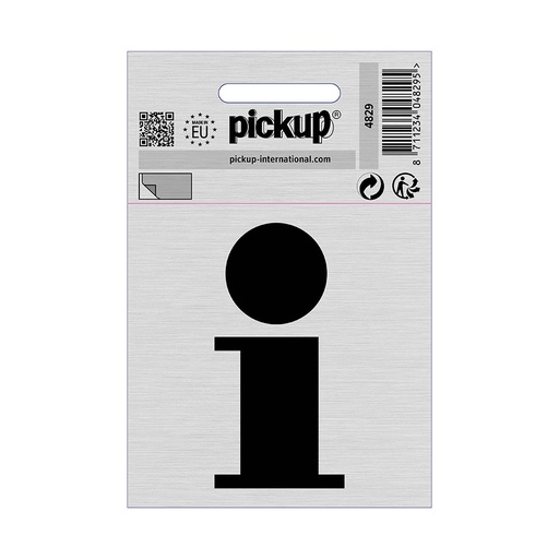 [4829] bord alulook informatie - 80x80 mm zelfklevend