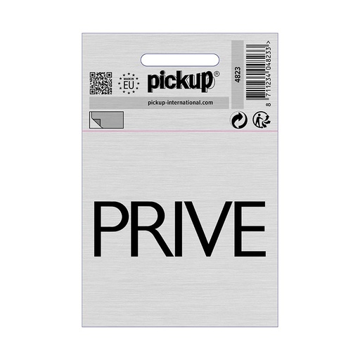 [4823] bord alulook prive - 80x80 mm zelfklevend