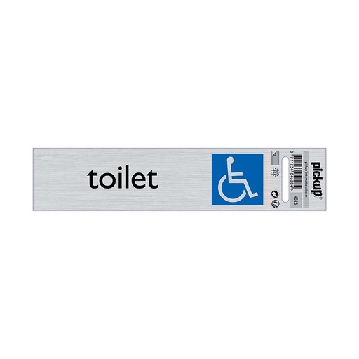[4628] bord alulook toilet toeg. voor rolstoel - 165x44 mm zelfklevend
