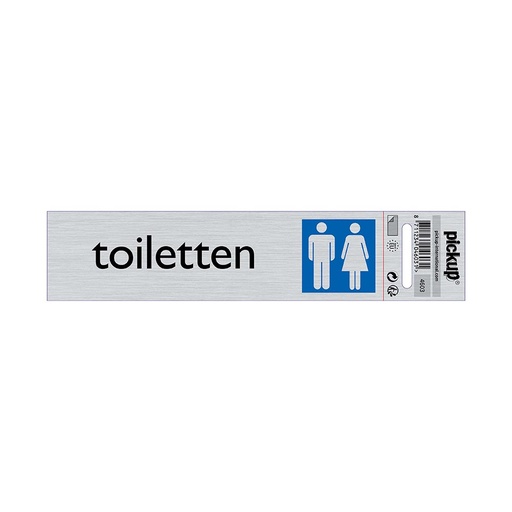 [4603] bord alulook toiletten - 165x44 mm zelfklevend