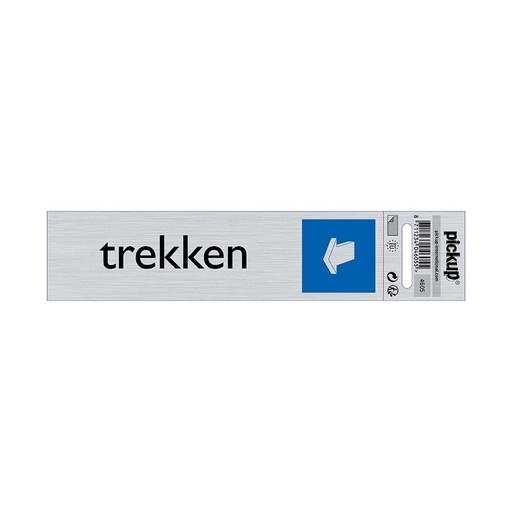 [4605] bord alulook trekken liggend - 165x44 mm zelfklevend