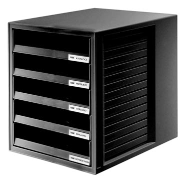 [140113] Han Ladenblok Met Open Laden, Zwart