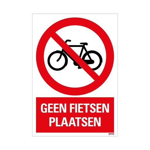 [1272300004] bord geen fietsen plaatsen - 230x330 mm