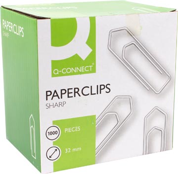 [KF01313] Q-CONNECT papierklemmen, 32 mm, doos van 1000 stuks