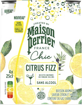 [552110] Mais Perrier 25Cl Citrus Pk4