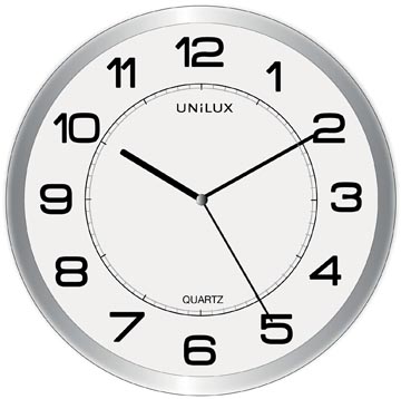 [494406] Unilux Magnet Klok Grijs Wit