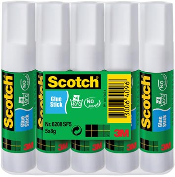 [6208SF5] Scotch plakstift 8 g, pak van 5 stiften