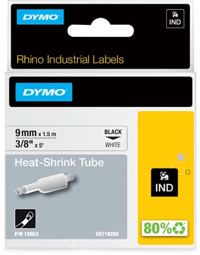 [18053] Rhino Krimpkous 9Mm Zwart/Wit