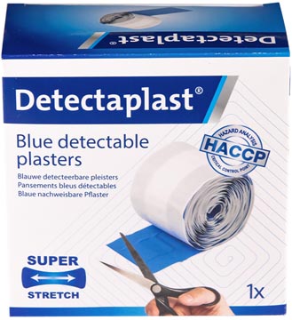 [8255] Detectaplast Elastic Textielpleister, Ft 6 Cm X 5 M, Op Rol