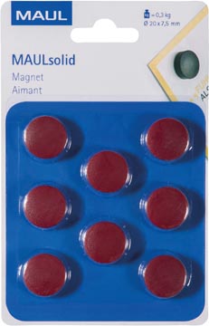 [6165225] Maulsolid Magn 20Mm Rood Bl8