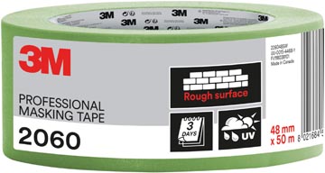 [206048] 3M Professionele Afplaktape, Voor Ruwe Oppervlakken, Ft 48 Mm X 50 M, Groen