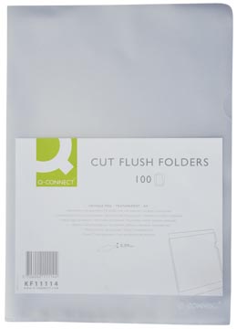 [KF11114] Q-Connect L-Map, Gekorreld, 90 Micron, Pak Van 100 Stuks