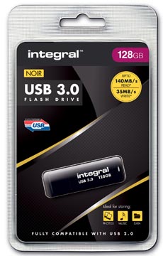 [422964] integral usb3 128gb zwart