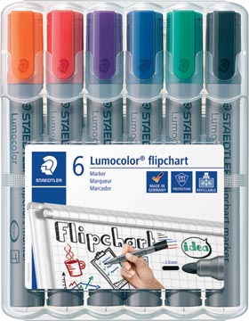 [356WP6] etui 6x flipchart marker staed