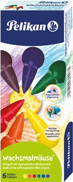 [804073] pelikan waskrijt muisvorm 6x