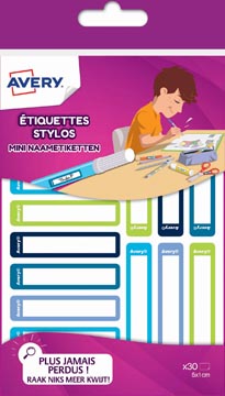 [RESM30G] avery mini naametik bl/grn 30x