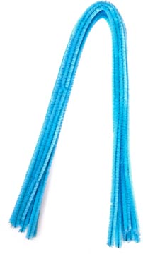 [B19127] chenille 50cmx8mm 10x l blauw