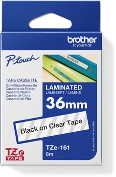 [TZE161] brother tape tze 36mm zw/trans