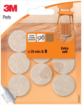 [SP84A21] 3m vloerpads vilt 25mm bls8
