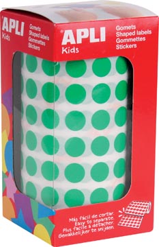 [4854] Apli Kids Stickers Op Rol, Cirkel Diameter 10,5 Mm, Groen