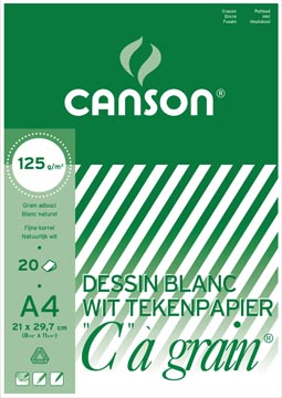 [0027139] tekenblok c a grain a4 125gr
