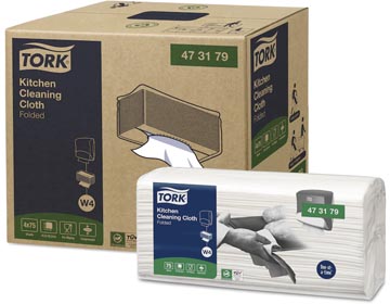 [473179] Tork Kitchen Cleaning reinigingsdoek, W4, 75 vellen, pak van 4 stuks