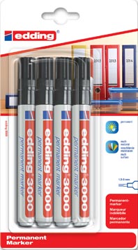 [6004001] edding perm marker 3000 zw 4x
