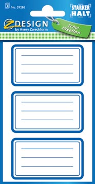 [59286] schooletiket blauw 9st