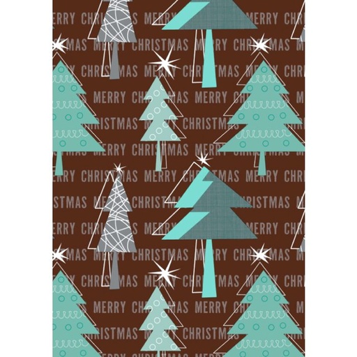 [5427060] Geschenkpapier kerstbomen - 60cmx200m