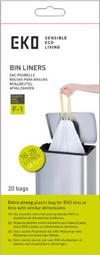 [1993024] eko vuilniszak 18-28l wit 20x
