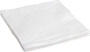 [752005] -Servetten, 24 X 24 Cm, 2-Laags, Wit, Pak Van 10 X 400 Stuks 
