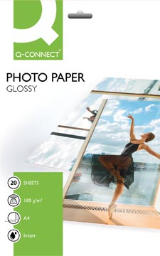 [KF01103] Q-Connect Fotopapier, Ft A4, 180 G, Pak Van 20 Vel