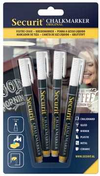 [6493811] securit krijtmarker s wit 4x